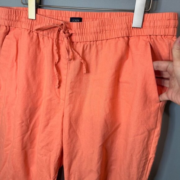 J Crew Factory Pull On Linen Blend Ankle Pants. Size 16 - Picture 3 of 11